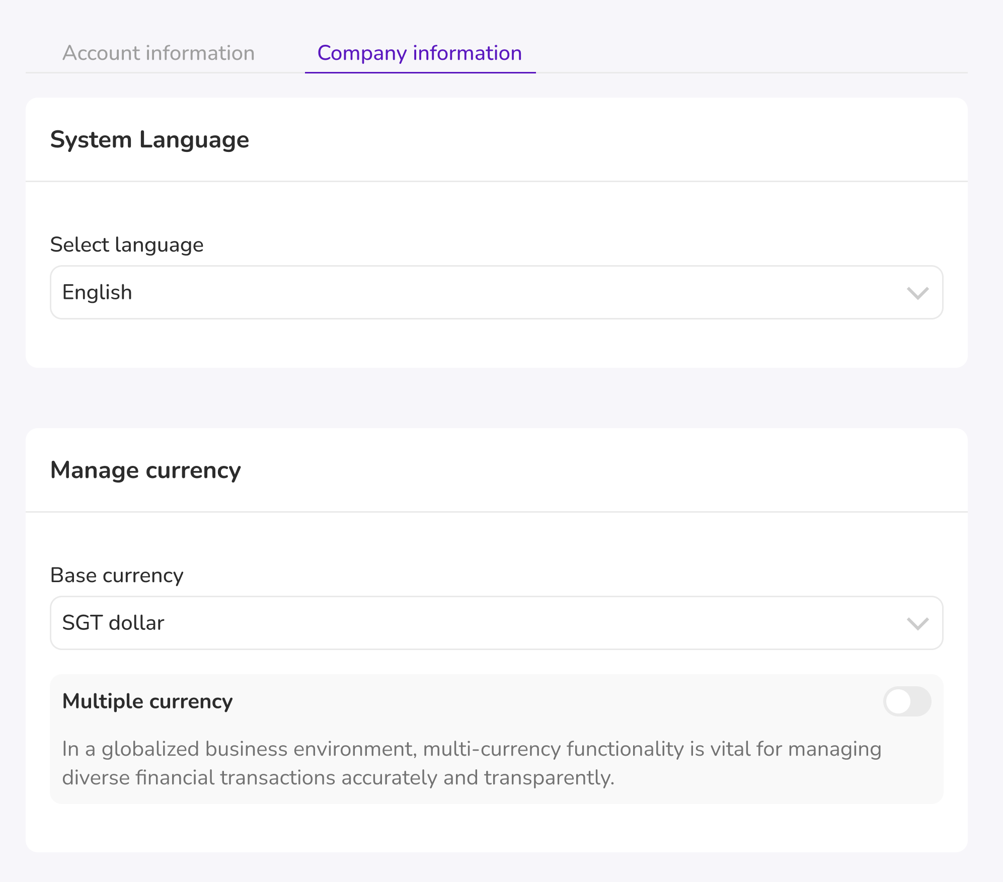 Global Currency and Language Support